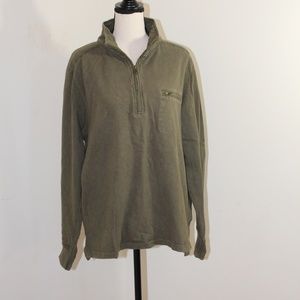 J.Crew,  quarter zip long sleeve long light weight sweater - shirt 100% cotton